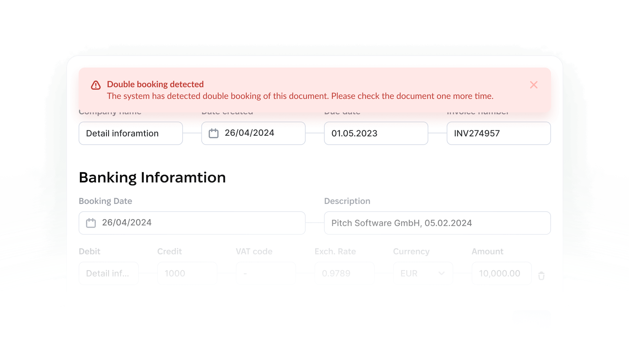 Double booking detection